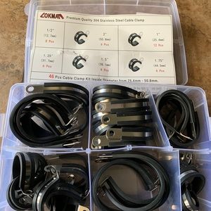 Lokman Large Cable Clamp assortment kit set 46 pc